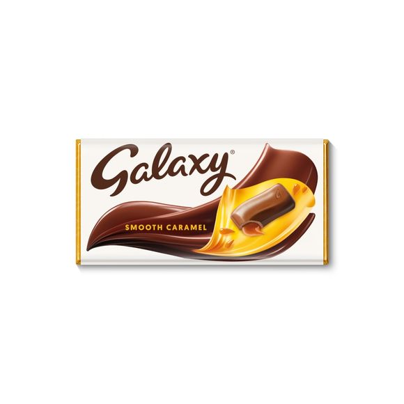 Galaxy Smooth Caramel & Milk Chocolate Block Bar Vegetarian 135g